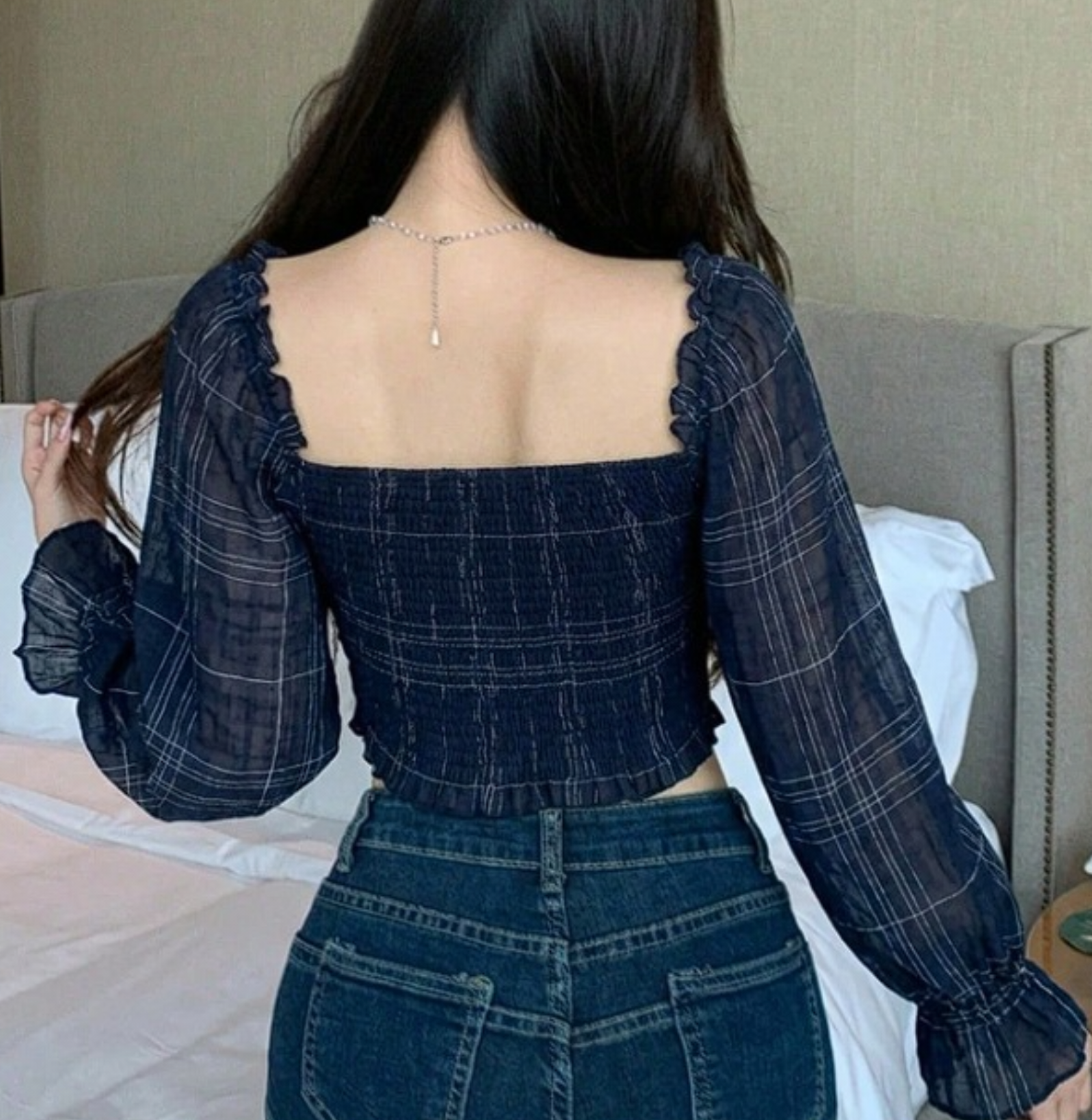 0XL - BLUSA CUADROS AZUL