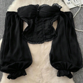 XL - BLUSA MULTIAGUJAS NEGRA