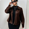 3XL - CHAQUETA CUERINA MARRON
