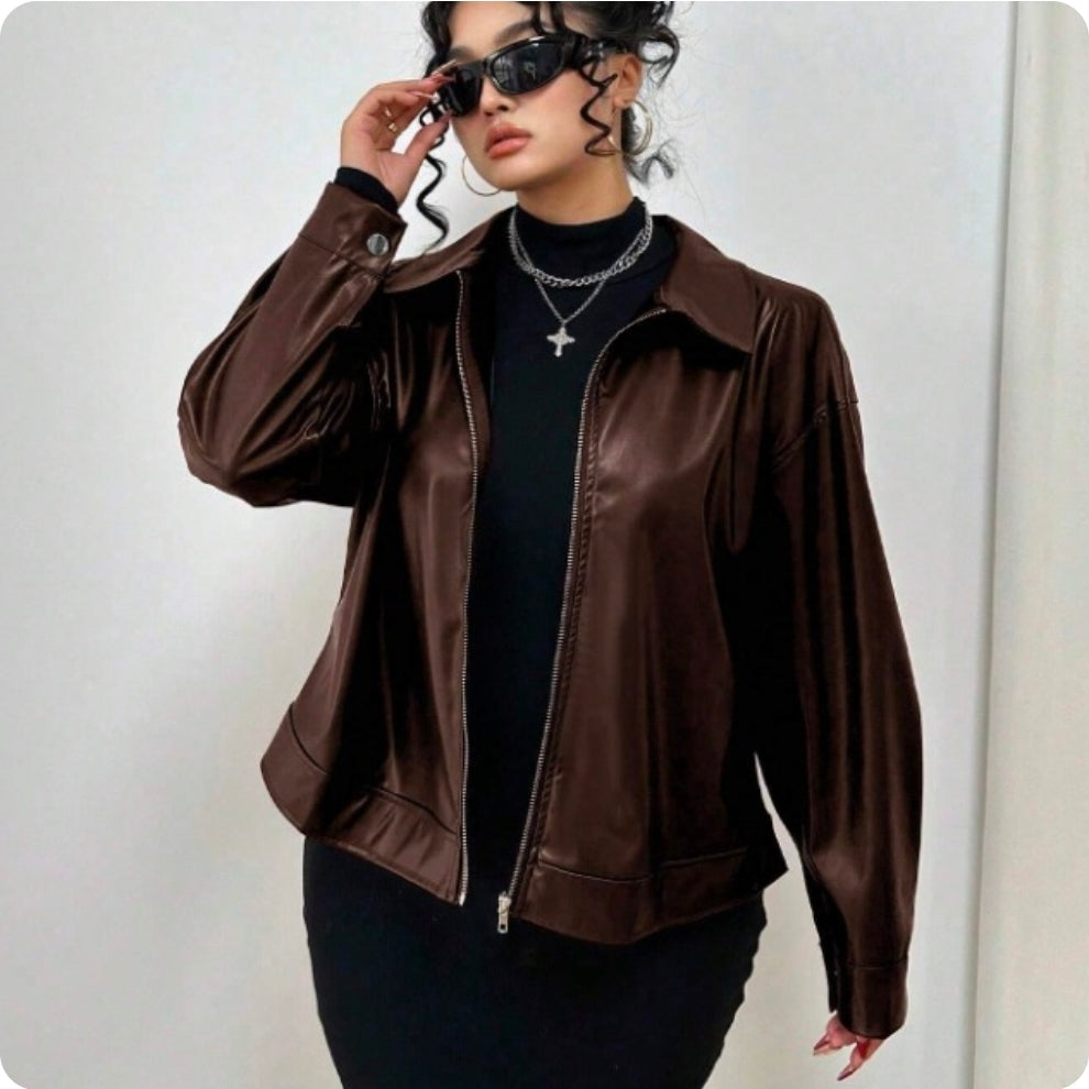 3XL - CHAQUETA CUERINA MARRON